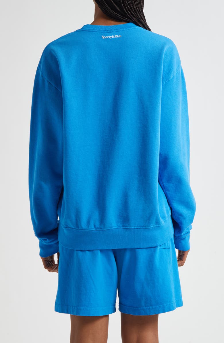 Sporty & Rich UCLA Ivy Fleece Logo Graphic Sweatshirt, Alternate, color, Bruin Blue