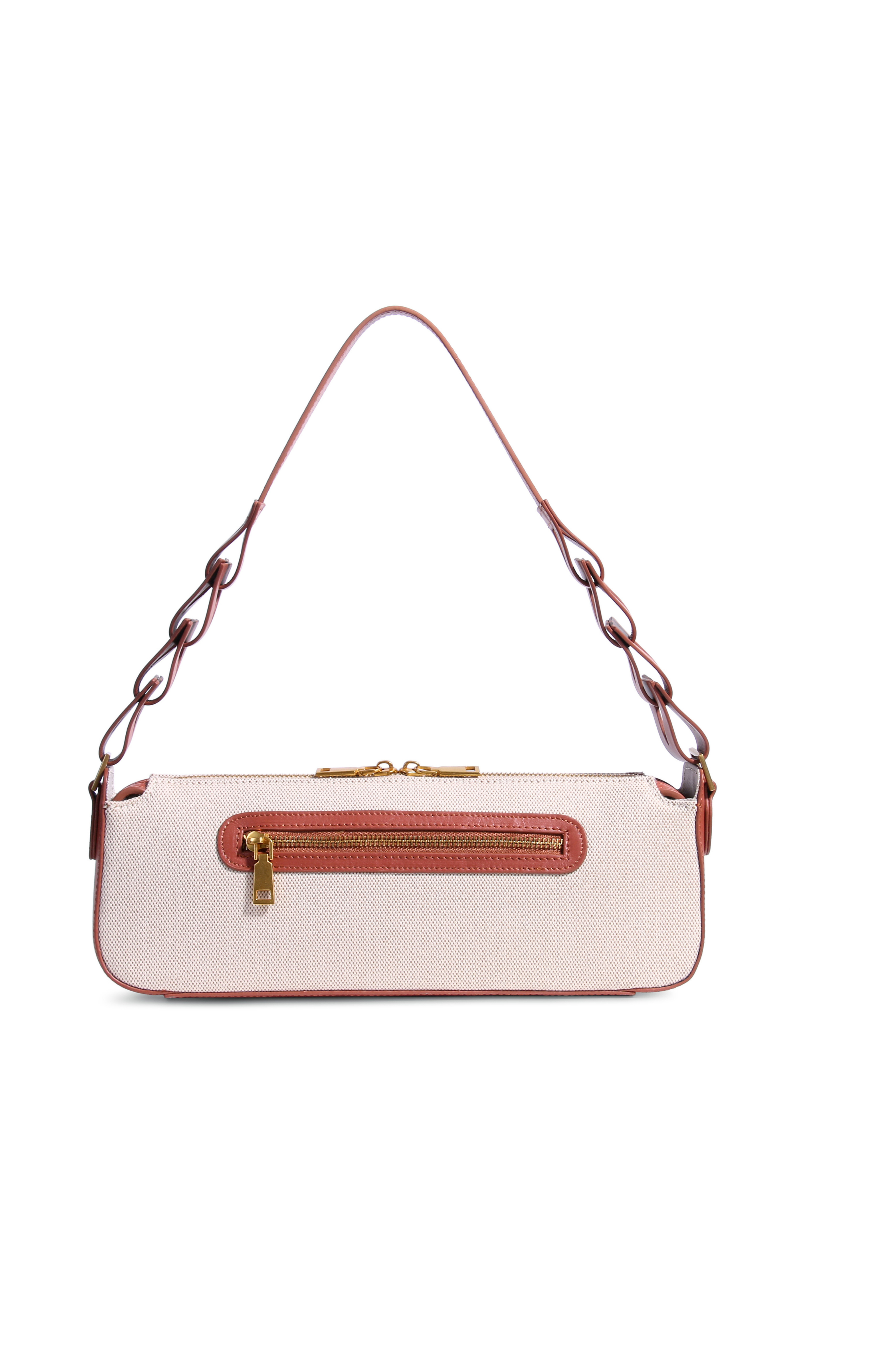 JURGI MANO Canvas and Leather Shoulder Bag, Alternate, color, Cognac