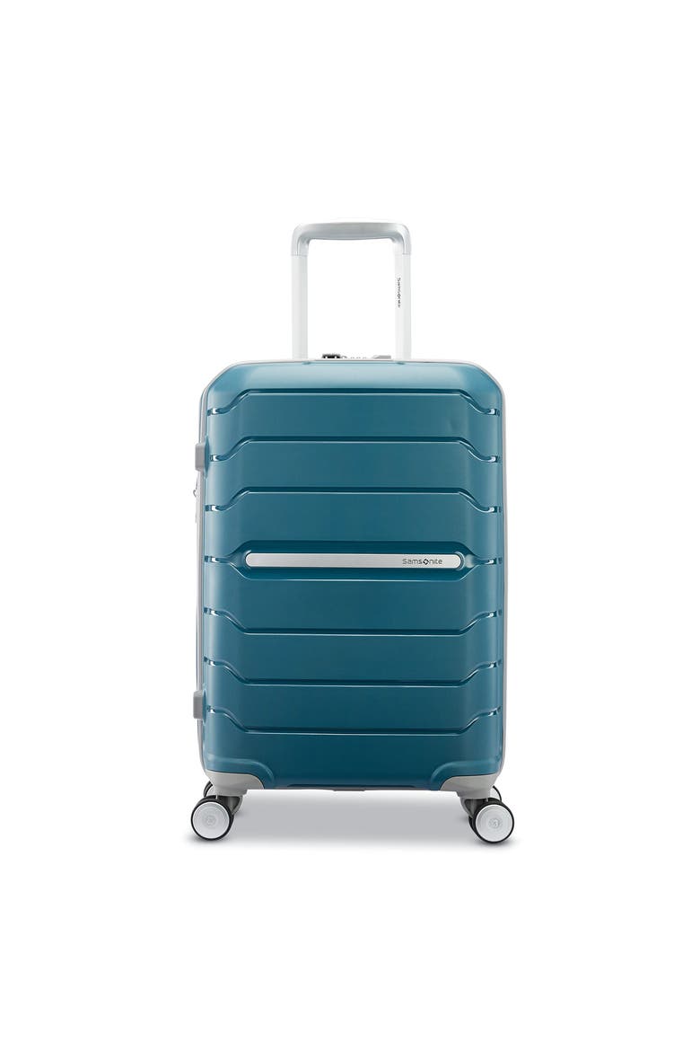 Freeform Hardside Expandable 21" Carry On Spinner Luggage, Main, color, Dark Teal