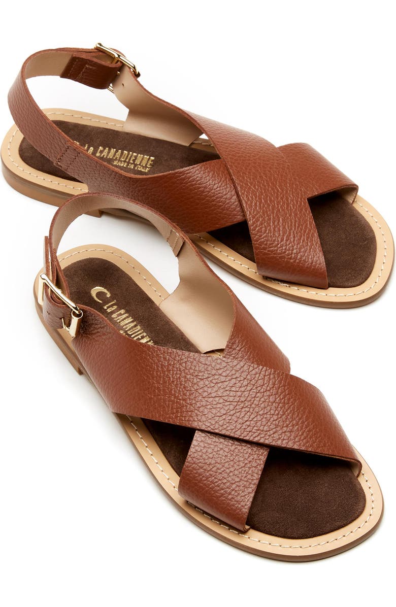 La Canadienne Freeda City Dry<sup>™</sup> Waterproof Slingback Sandal, Alternate, color, Caramel Pebble