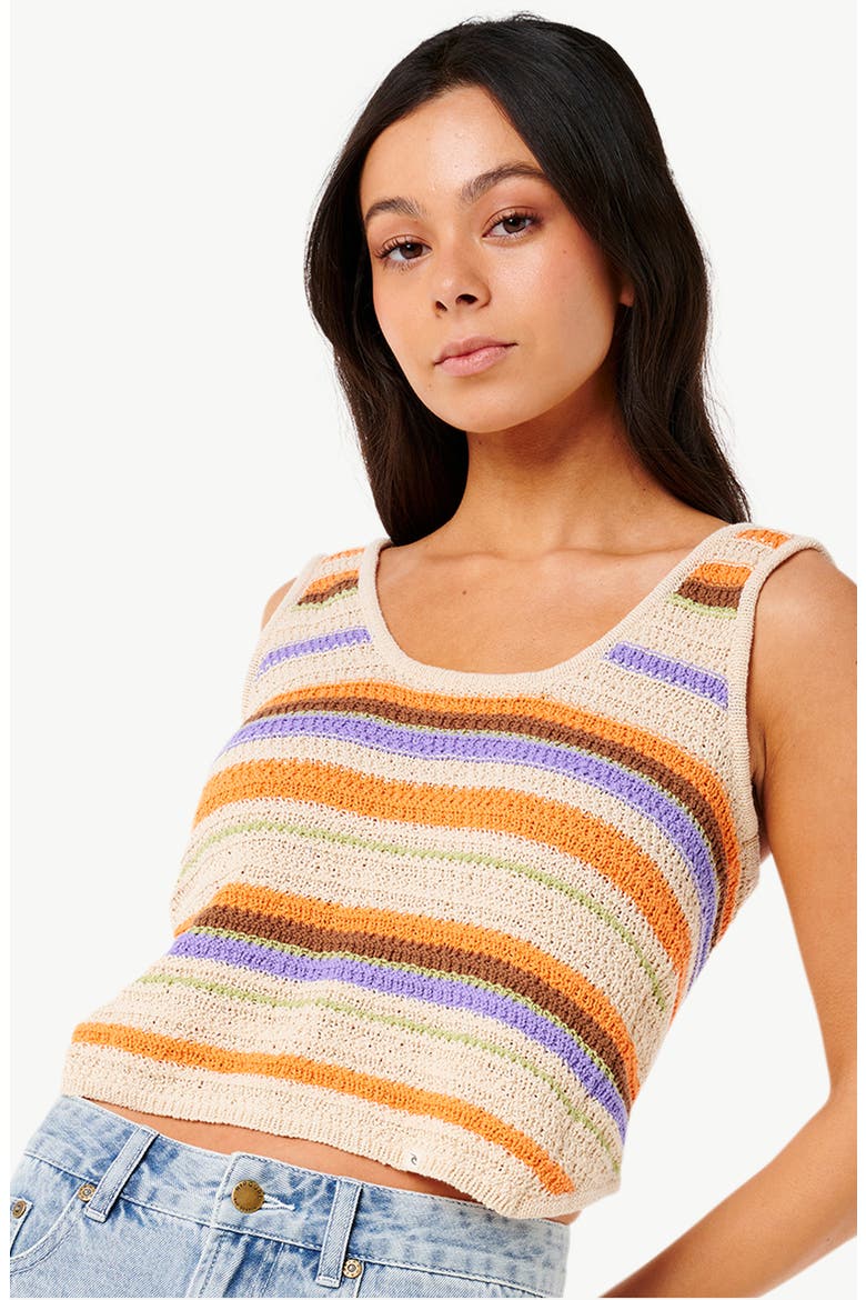 Cala Nights Stripe Crop Top, Alternate, color, LIGHT ORANGE