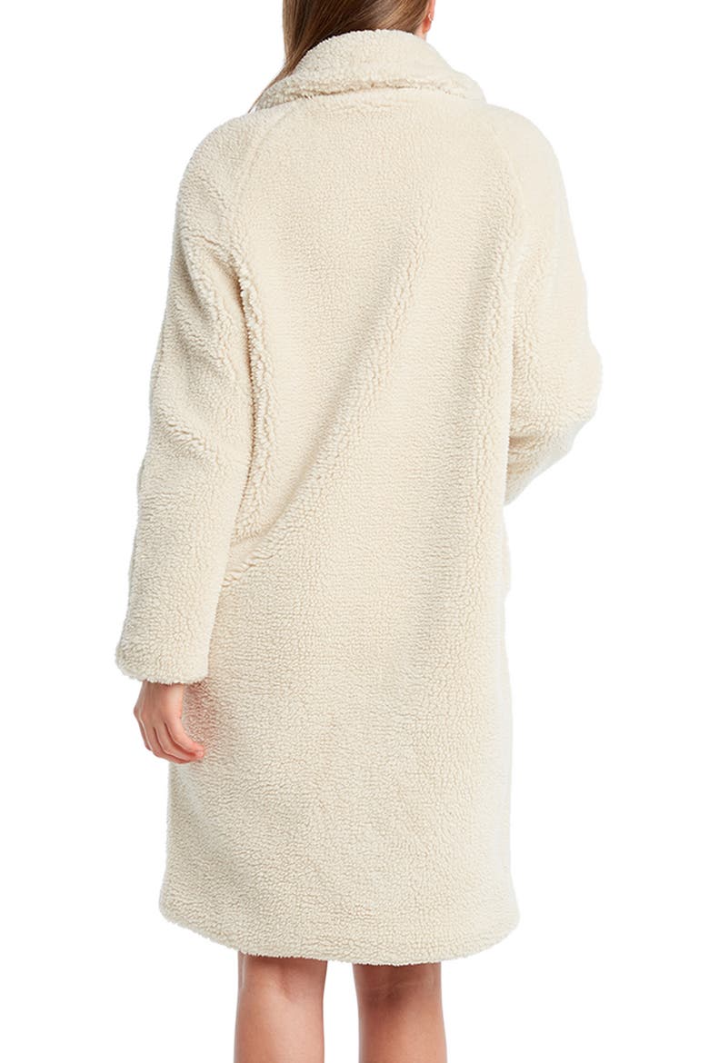 Faux Fur Long Coat, Alternate, color, ECRU