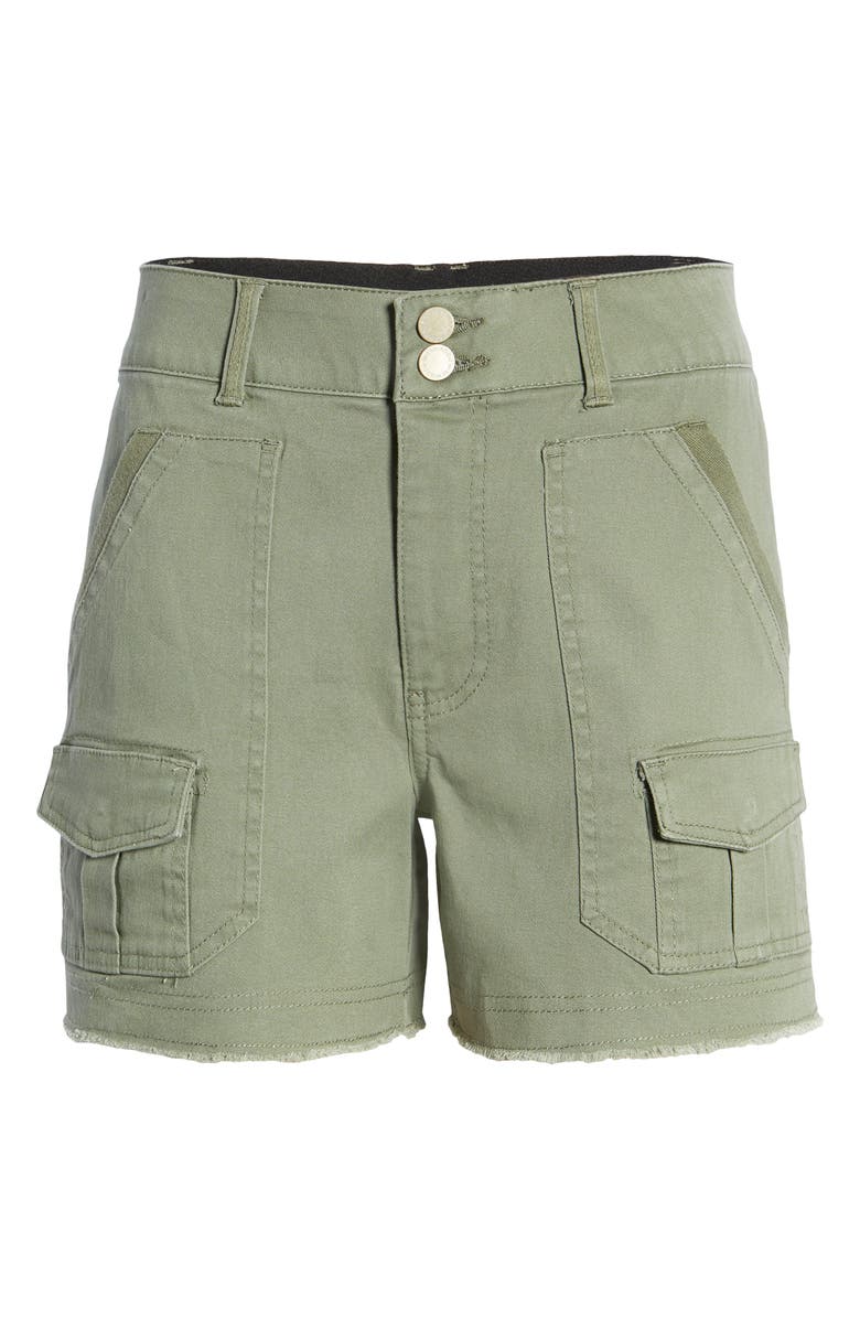 Wit & Wisdom 'Ab'Solution Frayed High Waist Cargo Shorts, Alternate, color,