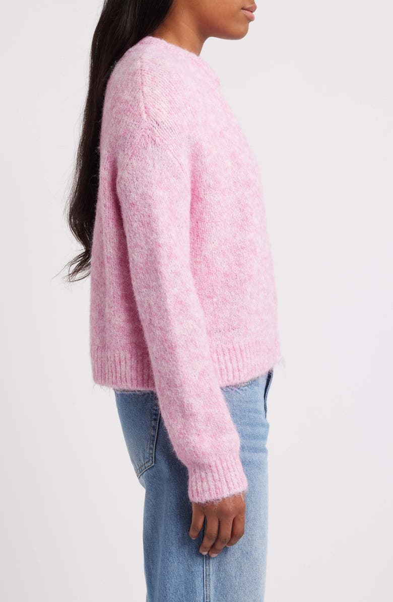 BDG Urban Outfitters Fluffy Cardigan, Alternate, color, Pink