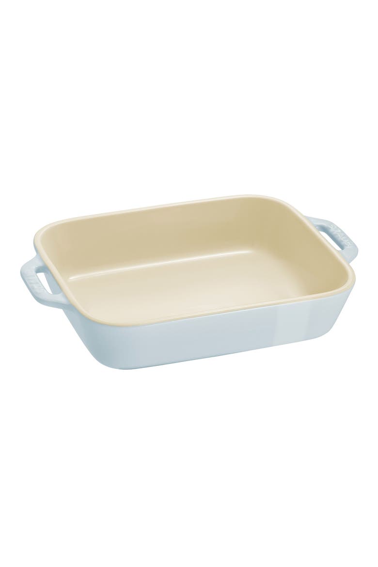 2-Piece Ceramic Rectangular Baking Dishes, Alternate, color, BLUE