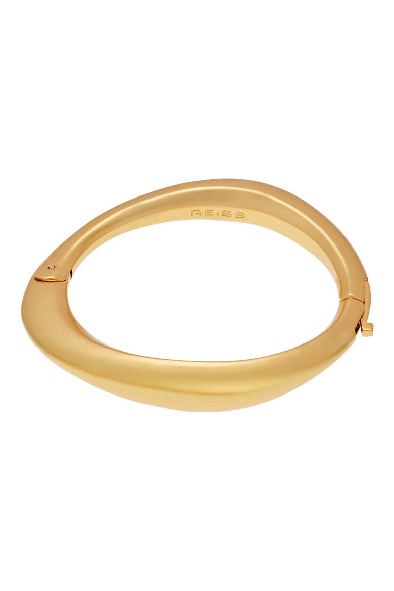 Sierra Smooth Curve Hinge Bracelet, Main, color, GOLD TONE