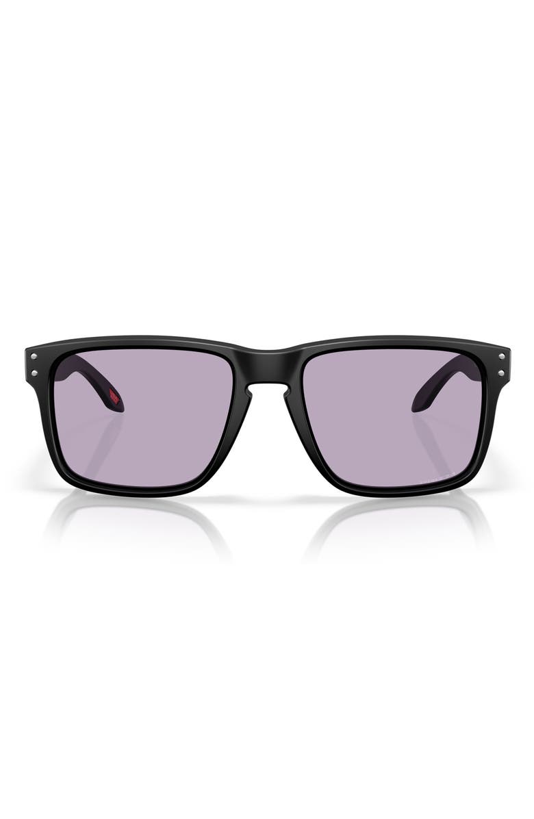 Oakley 61mm Prizm<sup>™</sup> Polarized Rectangular Sunglasses, Main, color, Matte Black
