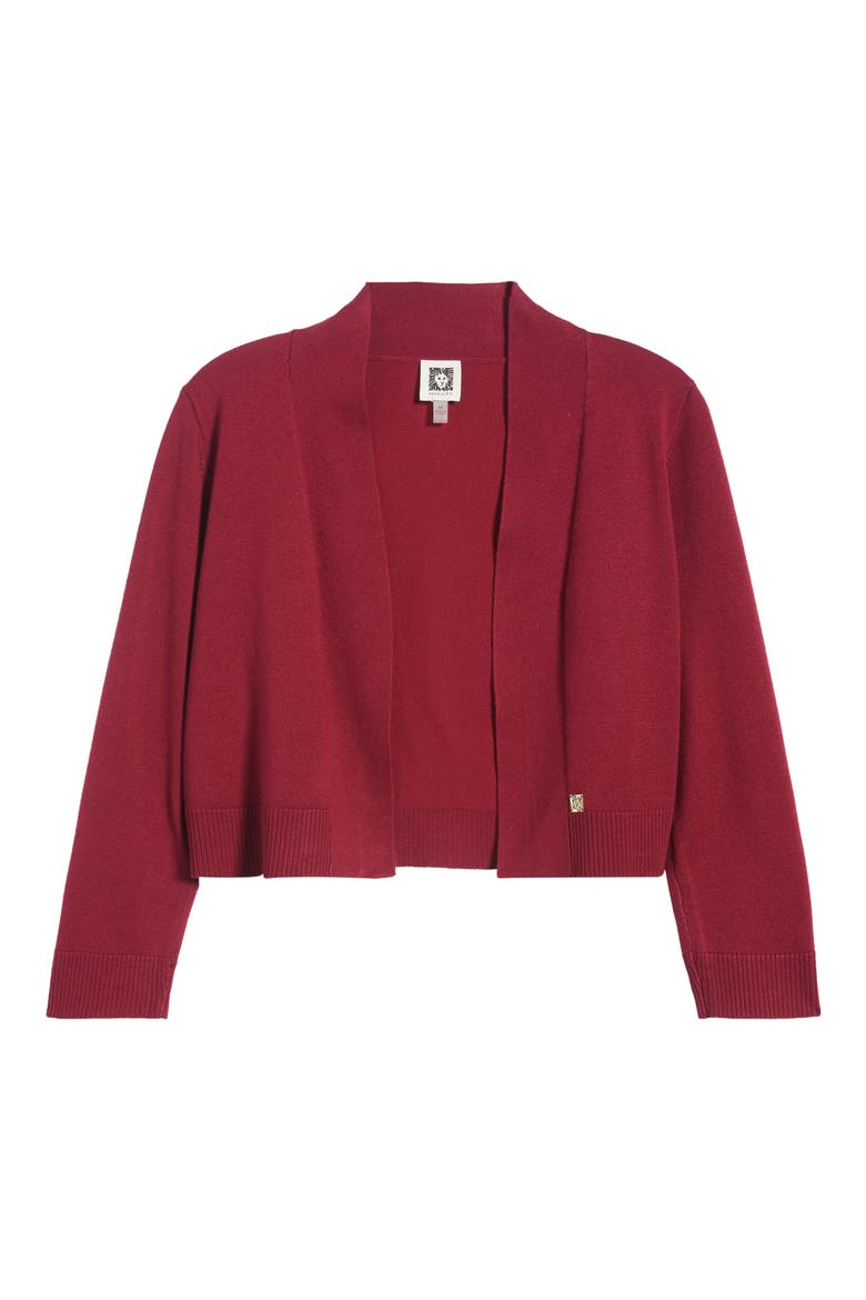 Kissing Front Crop Shrug, Alternate, color, NEW BURGUNDY