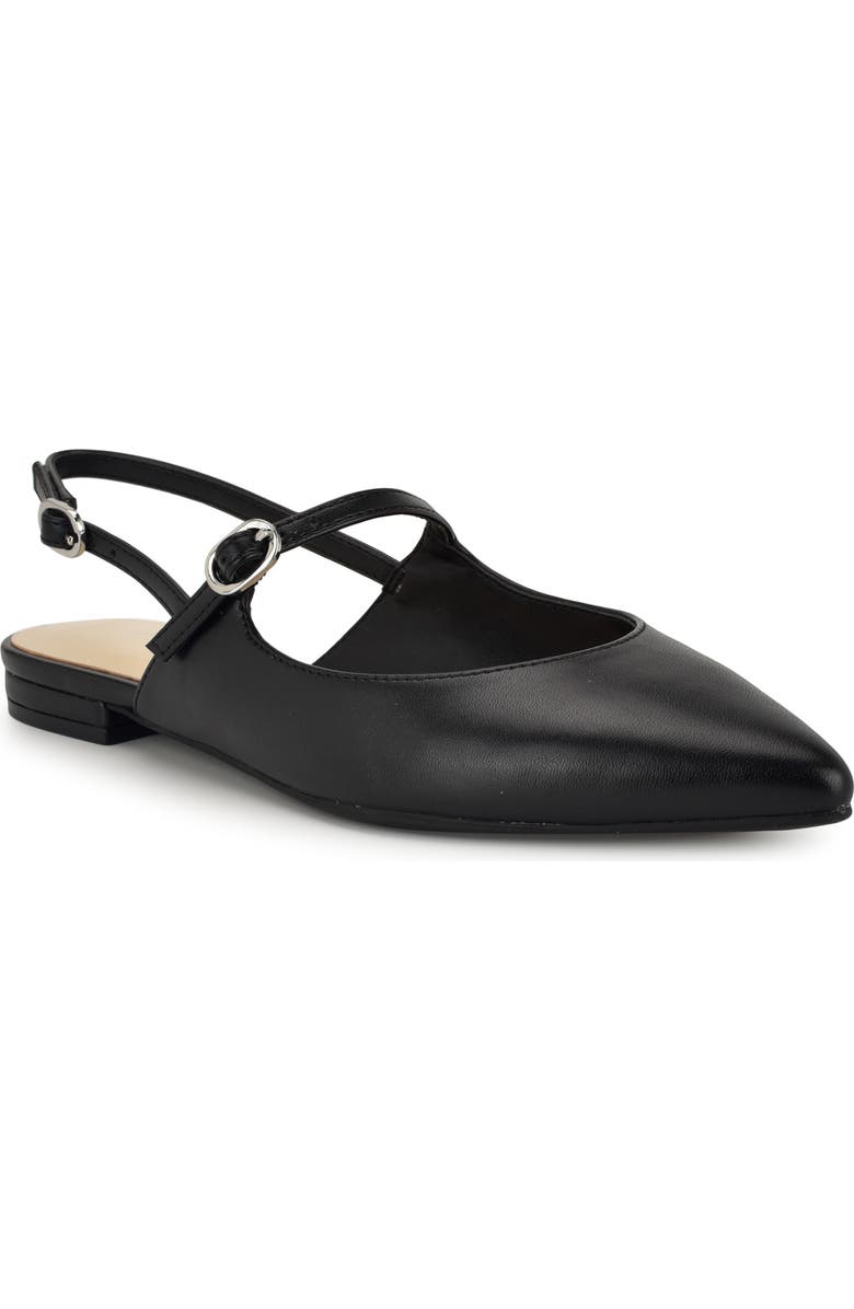 Nine West Daved Pointed Toe Slingback Flat, Main, color,