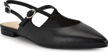 Daved Pointed Toe Slingback Flat