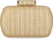 Jessica McClintock Jea Straw Minaudière Clutch