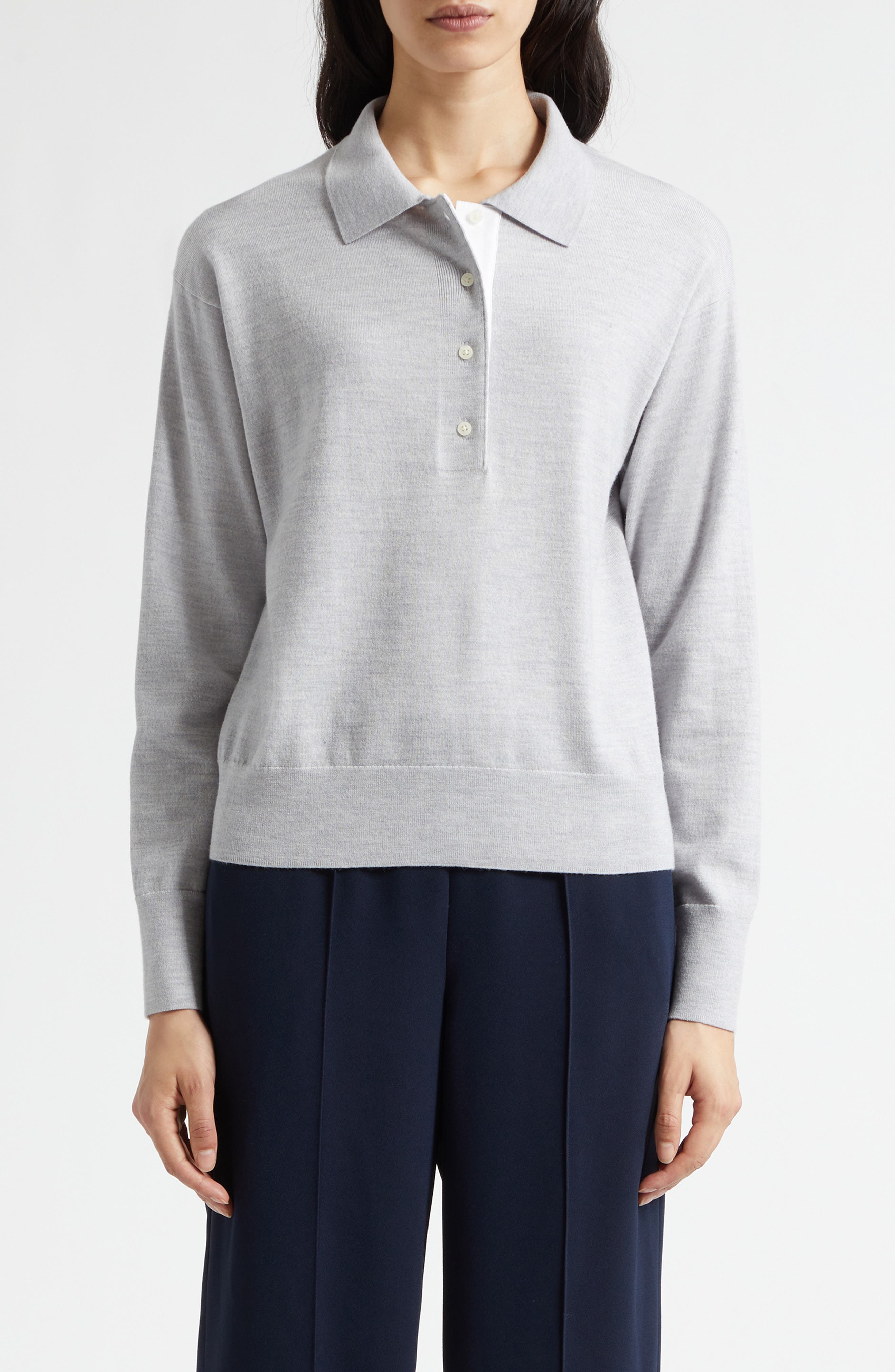 Polo Wool Blend Sweater (Women) | Nordstrom
