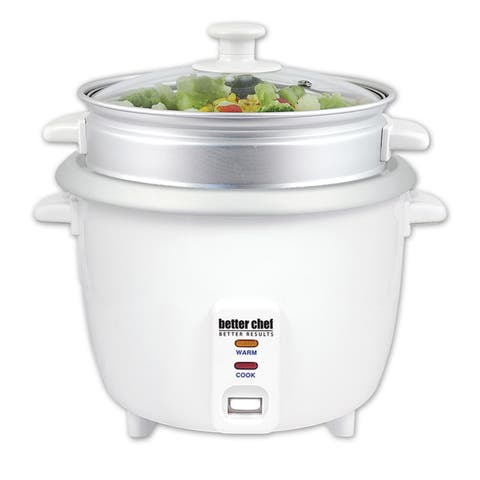 5 Cup Rice Cooker with Food Steamer Attachment