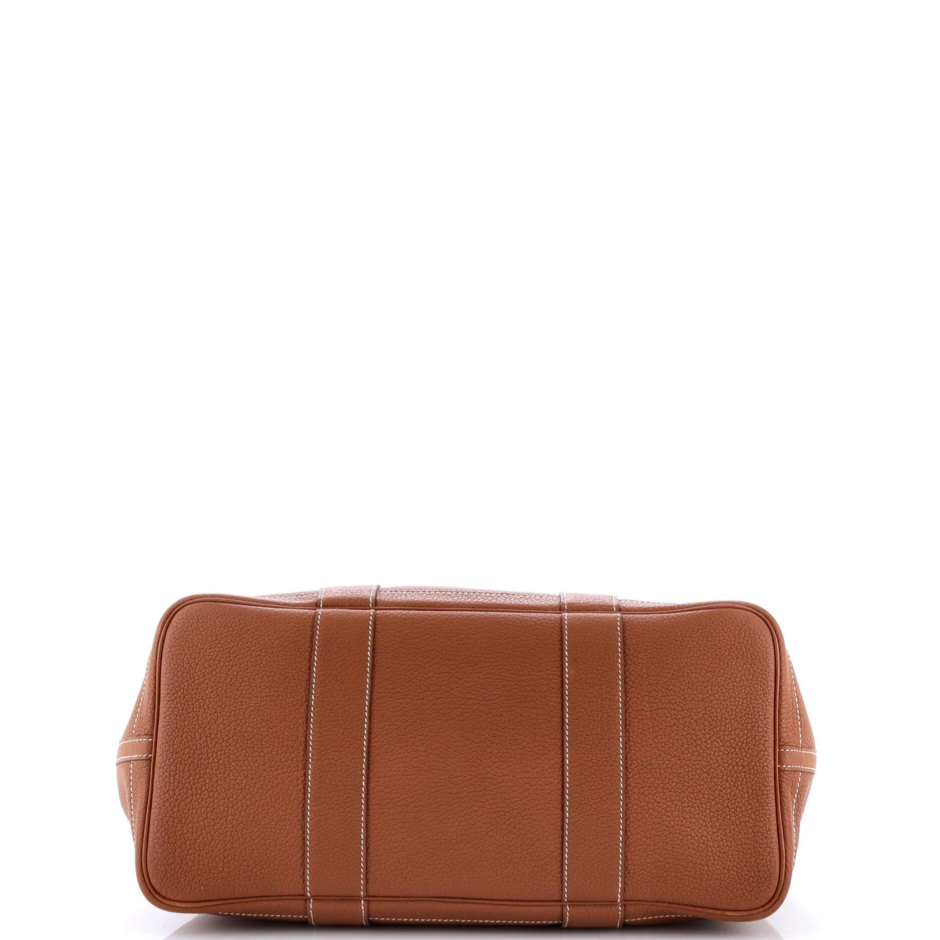 Pre-Owned Hermes Garden Party Tote Leather 36, Alternate, color, Gold