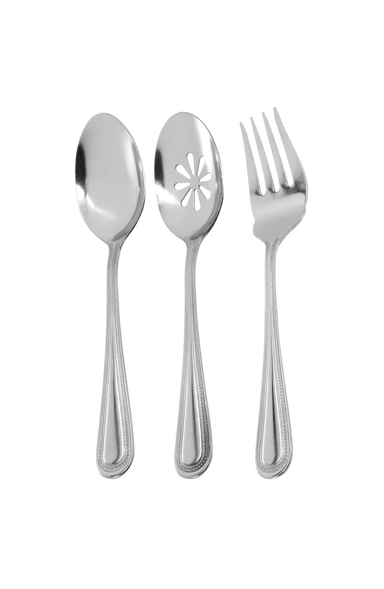Gibson Home 87 Piece Stainless Steel Flatware and Serving Utensil Set, Alternate, color, Silver