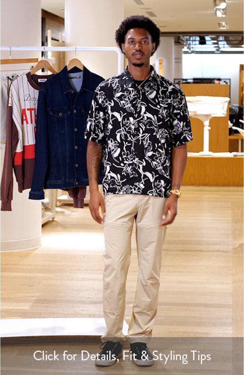 Floral Short Sleeve Button-Up Shirt, sales video thumbnail