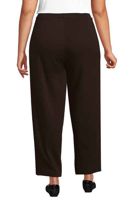 Lands' End Sport Knit High Rise Barrel Ankle Pants In Brown
