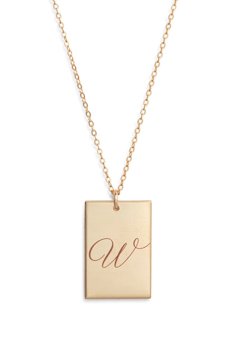 Stella Initial Pendant Necklace, Main, color, GOLD / W