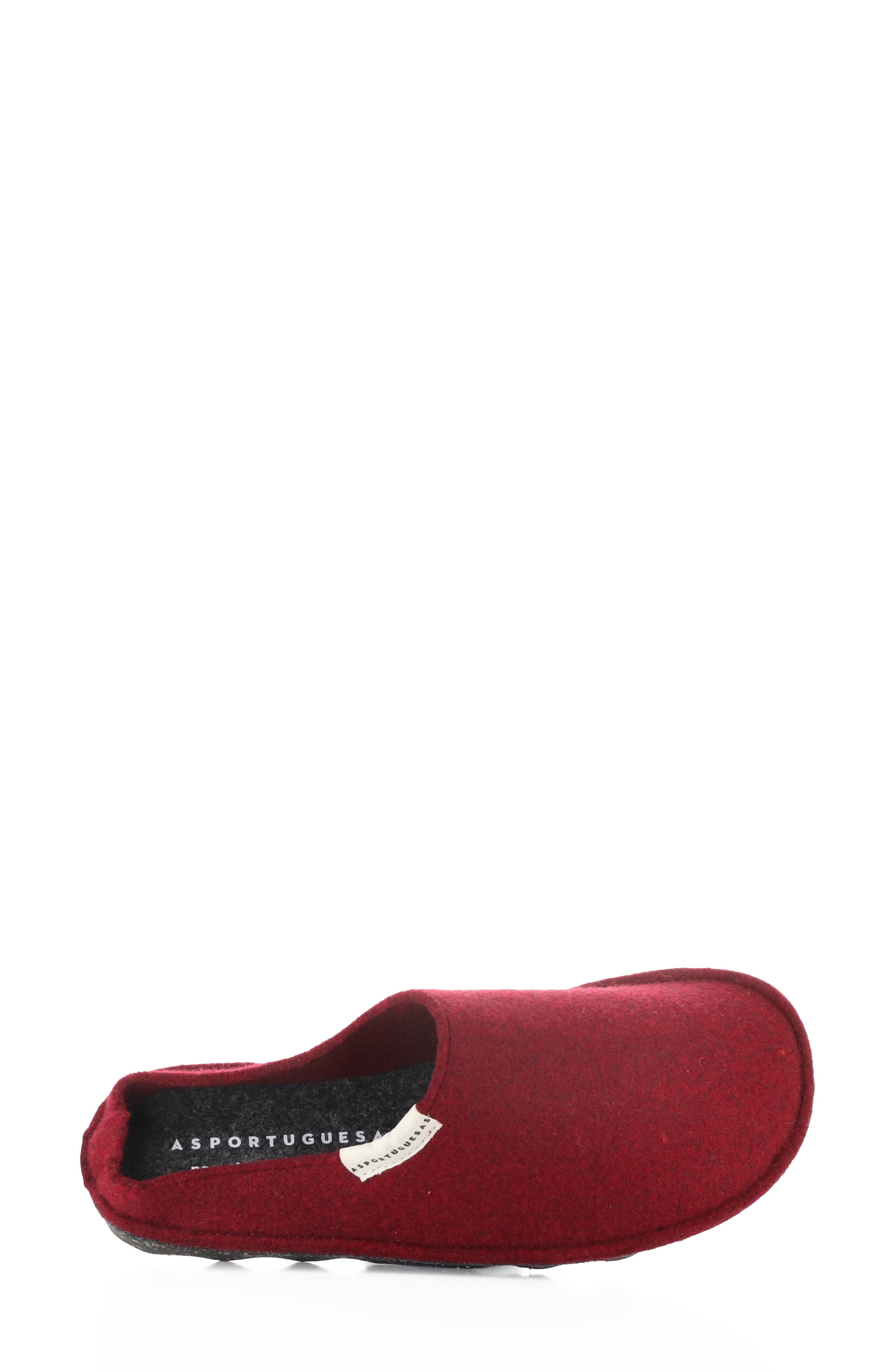 Natura Wool Felt Mule, Alternate, color, MERLOT