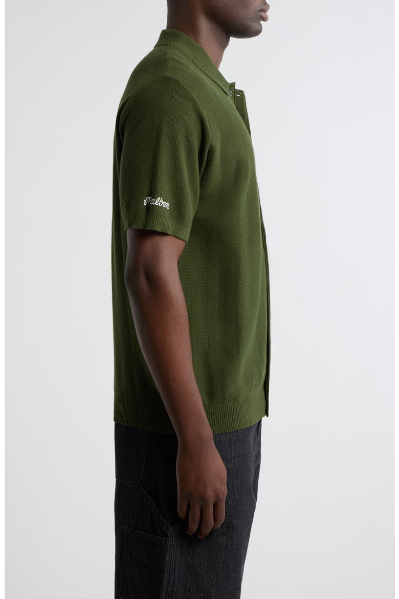Crosscut Knit Polo, Alternate, color, RIFLE GREEN
