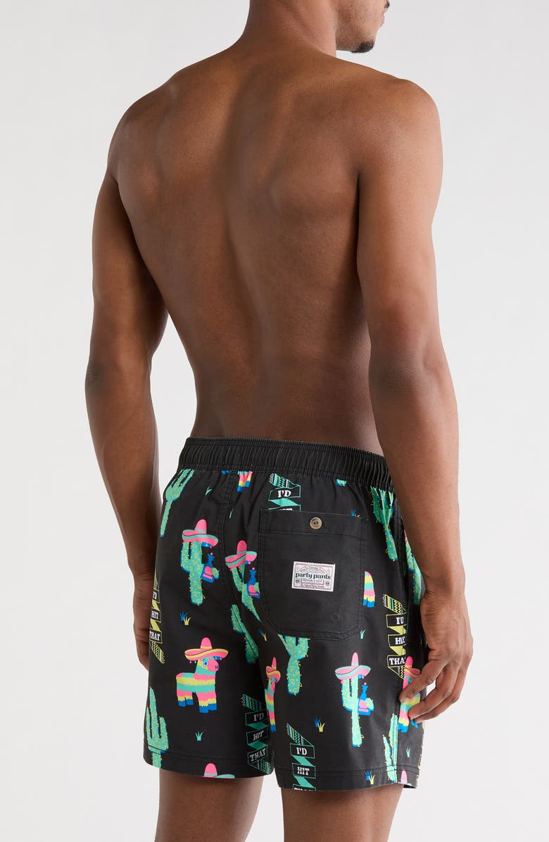 Party Pants Hit That Swim Shorts, Alternate, color, Black