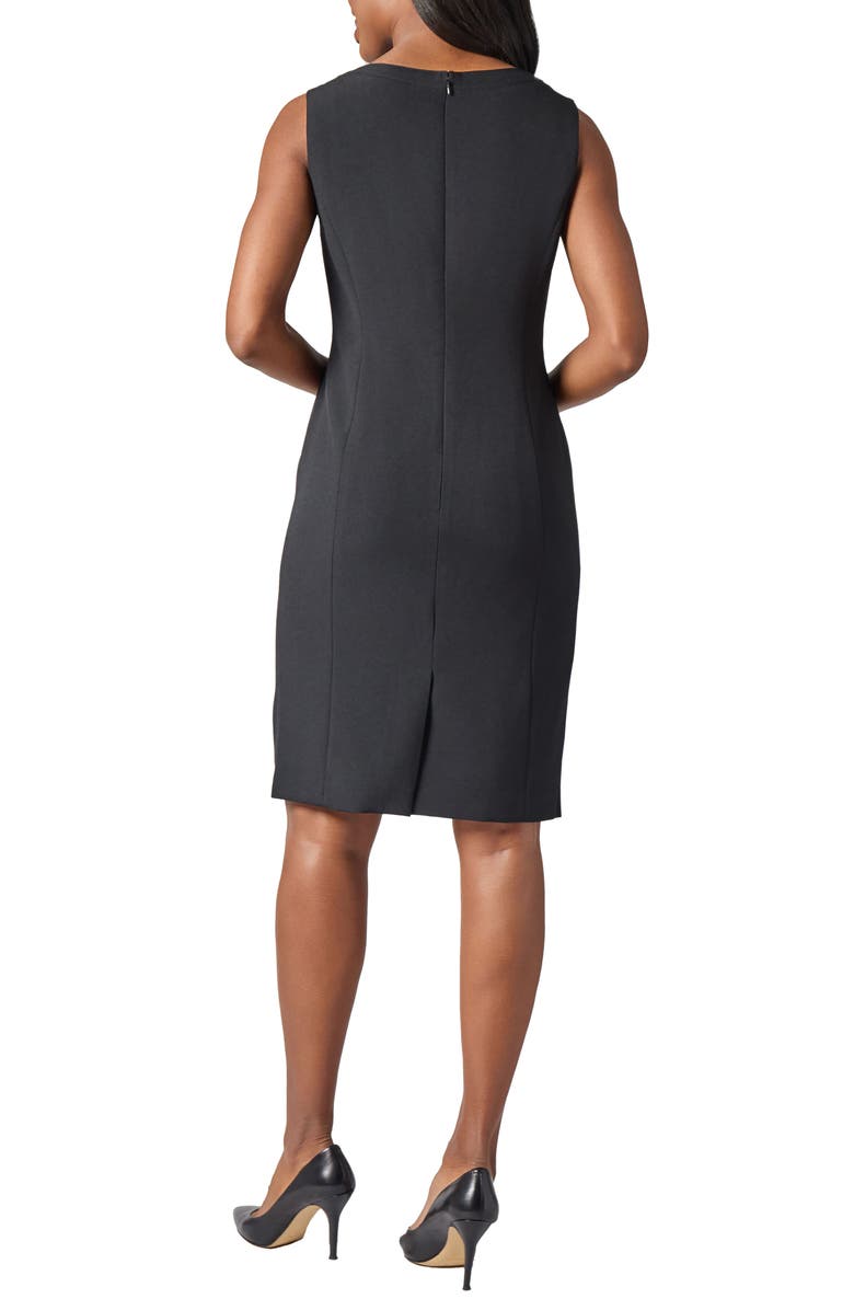 KASPER Sleeveless Stretch Sheath Dress, Alternate, color, Black