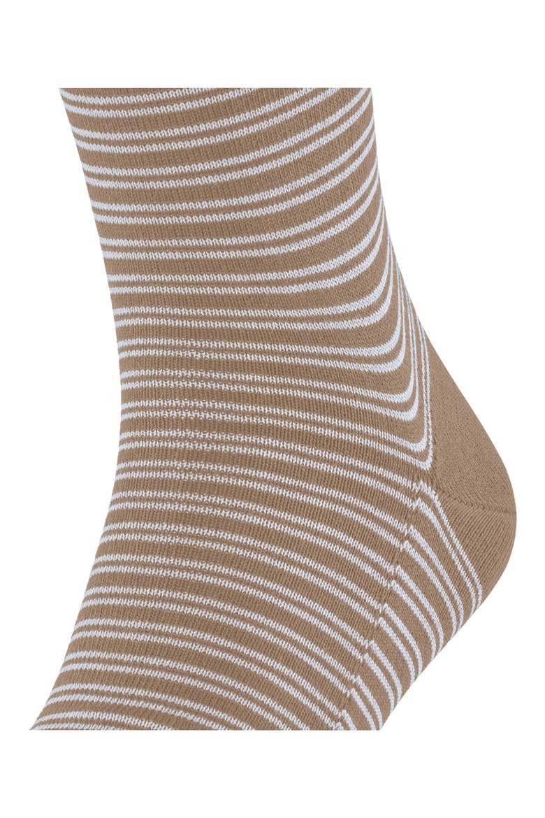 Family Stripe Cotton Blend Dress Socks, Alternate, color, CAMEL