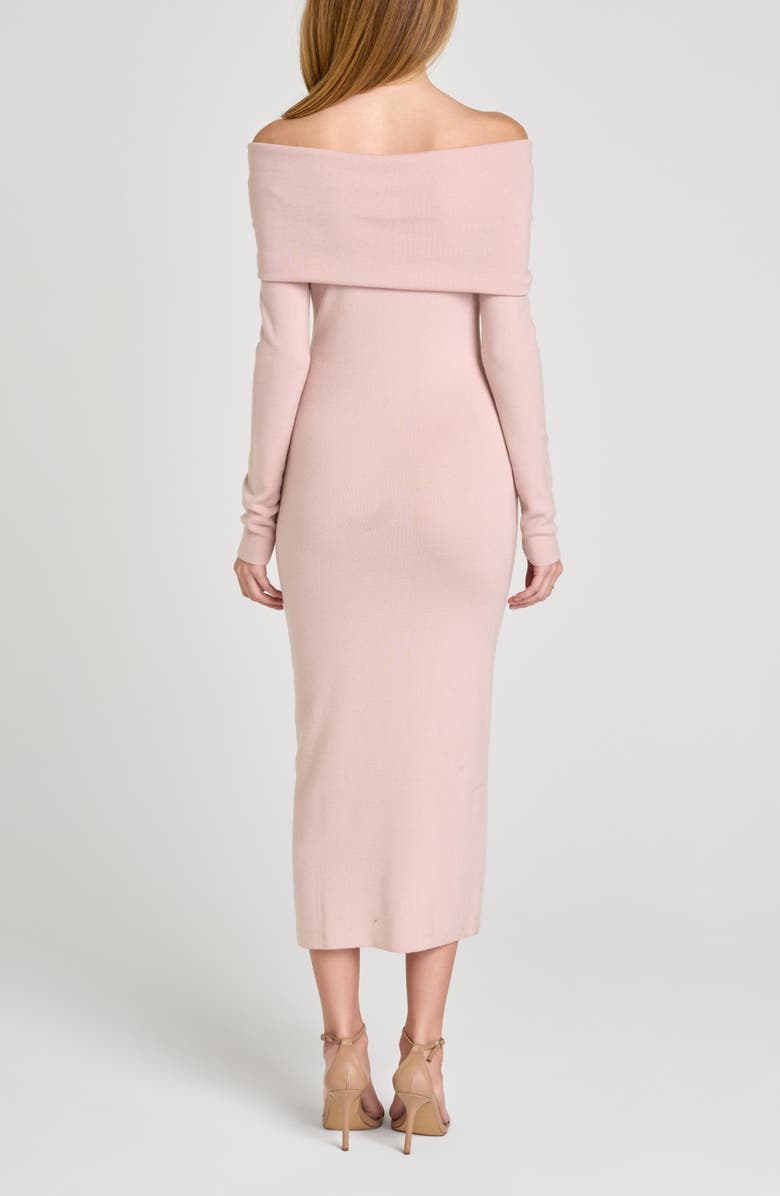 WAYF Alice Off the Shoulder Long Sleeve Knit Dress, Alternate, color, Blush