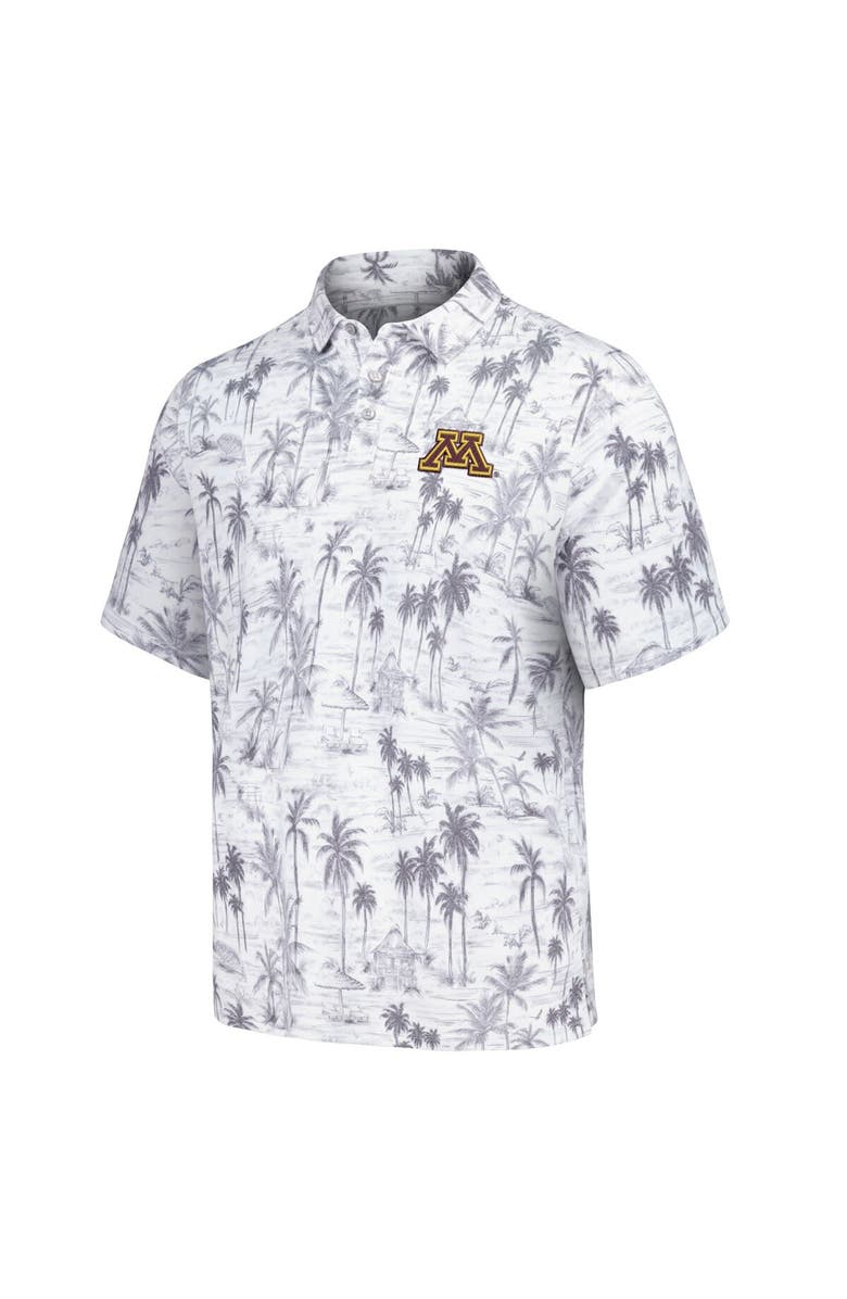 Tommy Bahama Men's Tommy Bahama Gray Minnesota Golden Gophers Sport Cabana Shores IslandZone Tri-Blend Polo, Alternate, color, 