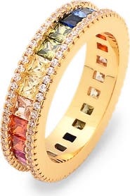 EYE CANDY LOS ANGELES Rina Rainbow Crystal Ring