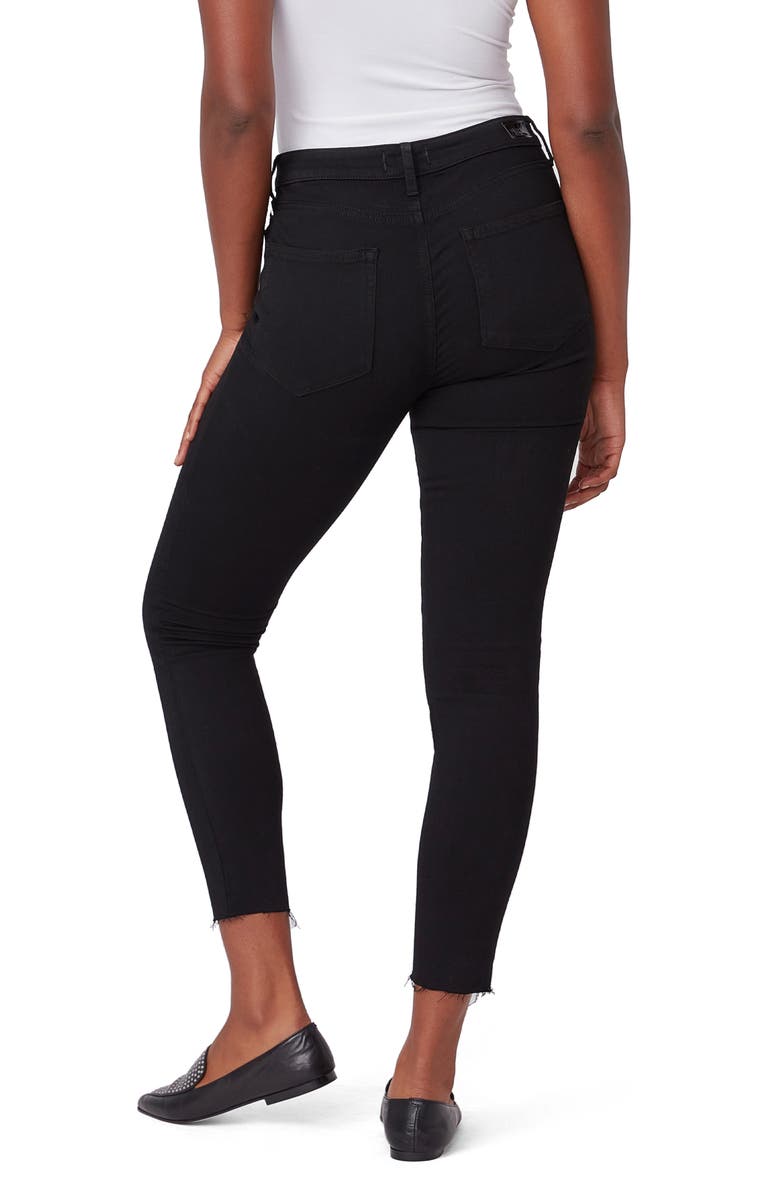 PAIGE Flaunt Bombshell Skinny Ankle Jeans, Alternate, color, Black Shadow
