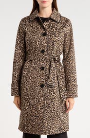 Michael Kors Belted A-Line Rain Coat