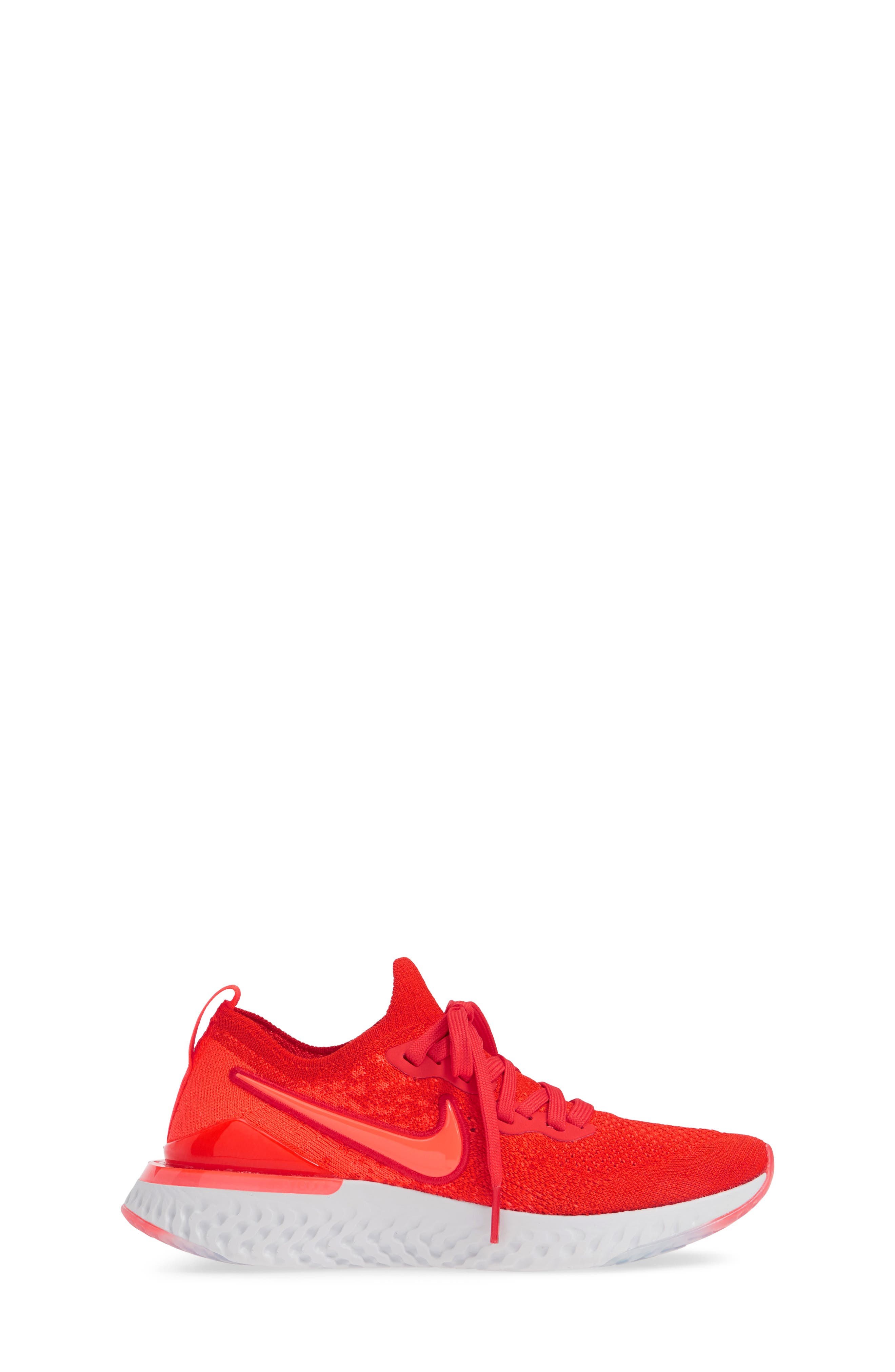 Epic React Flyknit 2 Running Shoe, Alternate, color, CHILE RED/ CRIMSON-GREY