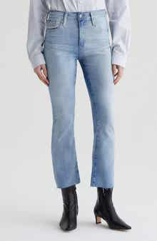 Farrah Raw Hem Crop Bootcut Jeans