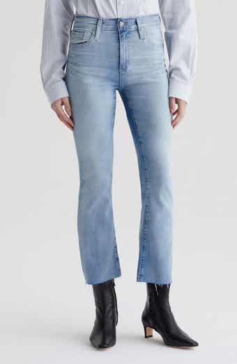 Farrah Raw Hem Crop Bootcut Jeans