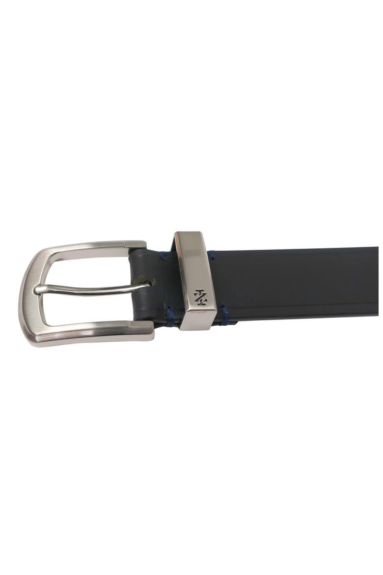 Mens Leather Jean Belt Metal Keeper, Alternate, color, Black