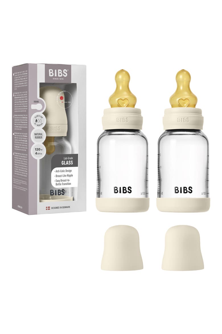 4 Oz. Glass Bottle Set, Main, color, IVORY