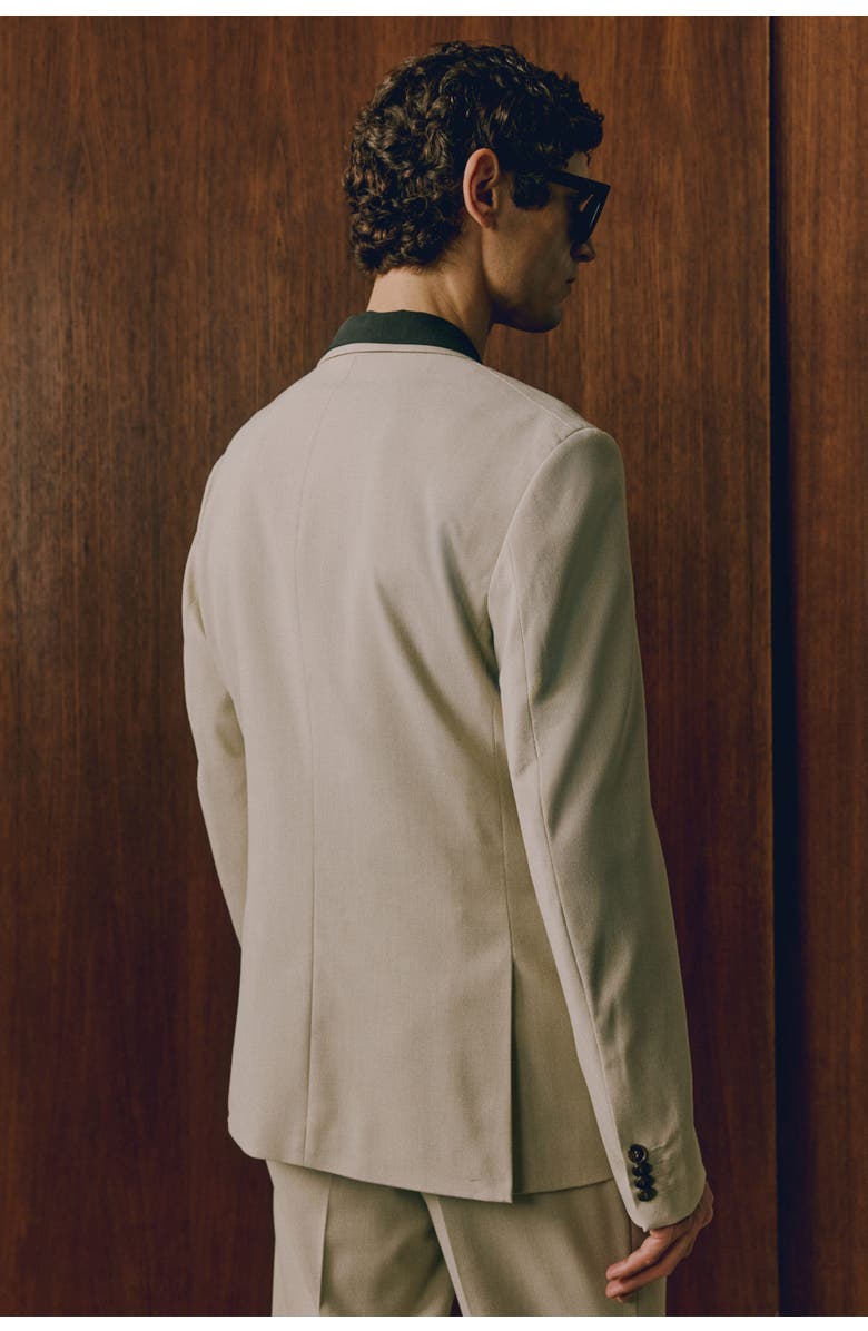 H&M Slim Fit Single-breasted Jacket, Alternate, color, Beige