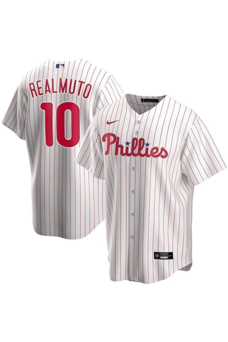 Men's Nike JT Realmuto White Philadelphia Phillies Home Replica Player Name Jersey, Main, color, WHITE