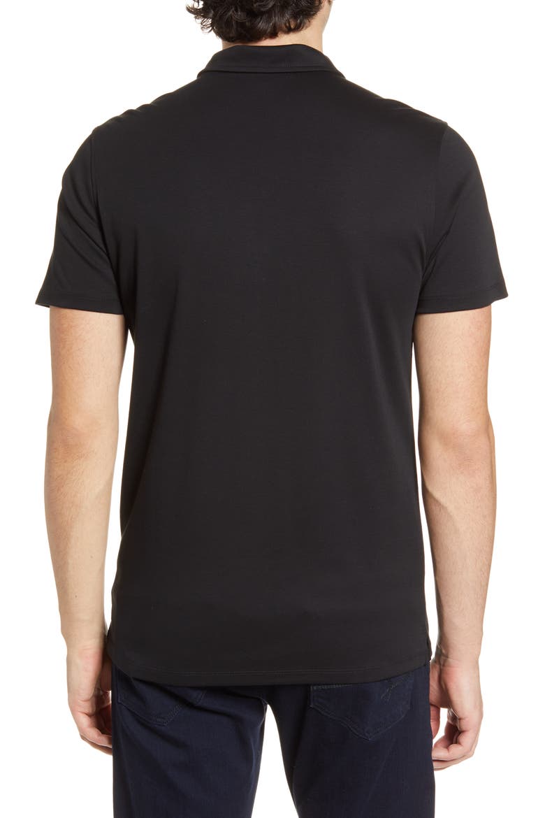 Georgia Zip Polo, Alternate, color, BLACK