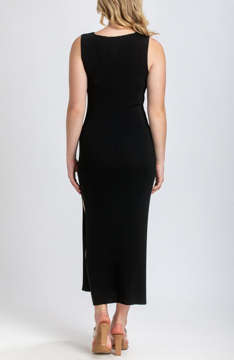 PIETRO BRUNELLI MATERNITY Rib Sleeveless Maternity Midi Sweater Dress, Alternate, color, Black