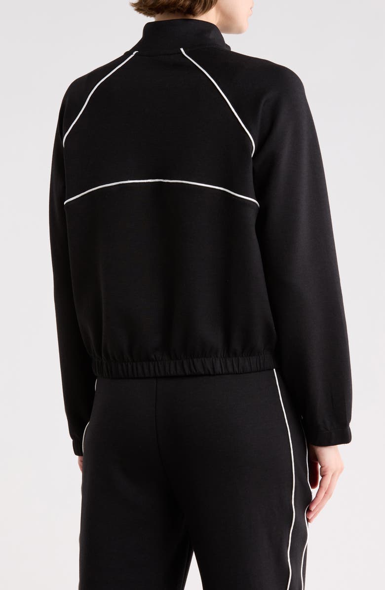 90 DEGREE BY REFLEX SoftLite Moonlight Zip Bomber Jacket, Alternate, color, Black-White