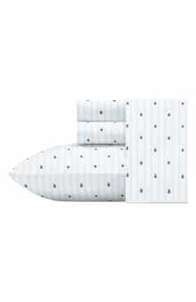 POPPY AND FRITZ Bumble Bee Print 200 Thread Count Cotton Percale Sheet Set