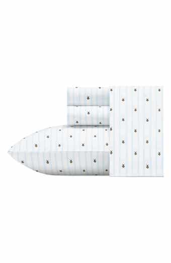 POPPY AND FRITZ Bumble Bee Print 200 Thread Count Cotton Percale Sheet Set