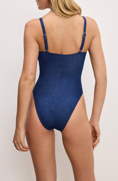 Shop Good American Denim Underwire One-piece Swimsuit