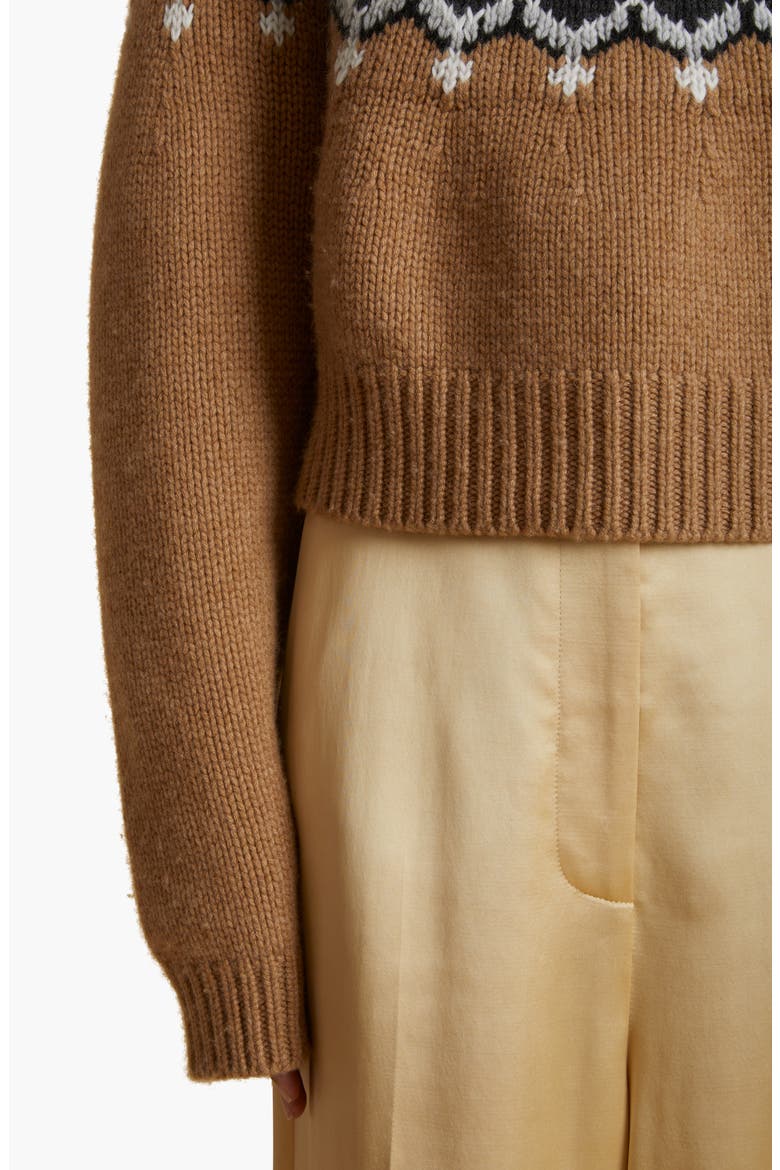 Amaris Fair Isle Cashmere Blend Turtleneck Sweater, Alternate, color, CAMEL MULTI