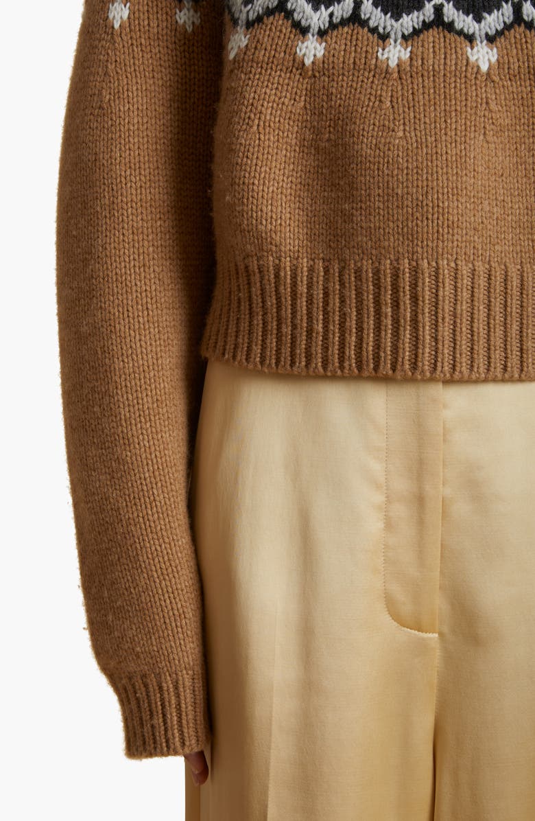 Khaite Amaris Fair Isle Cashmere Blend Turtleneck Sweater, Alternate, color,