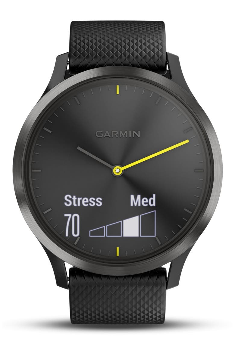 Vivomove HR Sport Hybrid Smart Watch, Alternate, color, BLACK/ BLACK/ BLACK