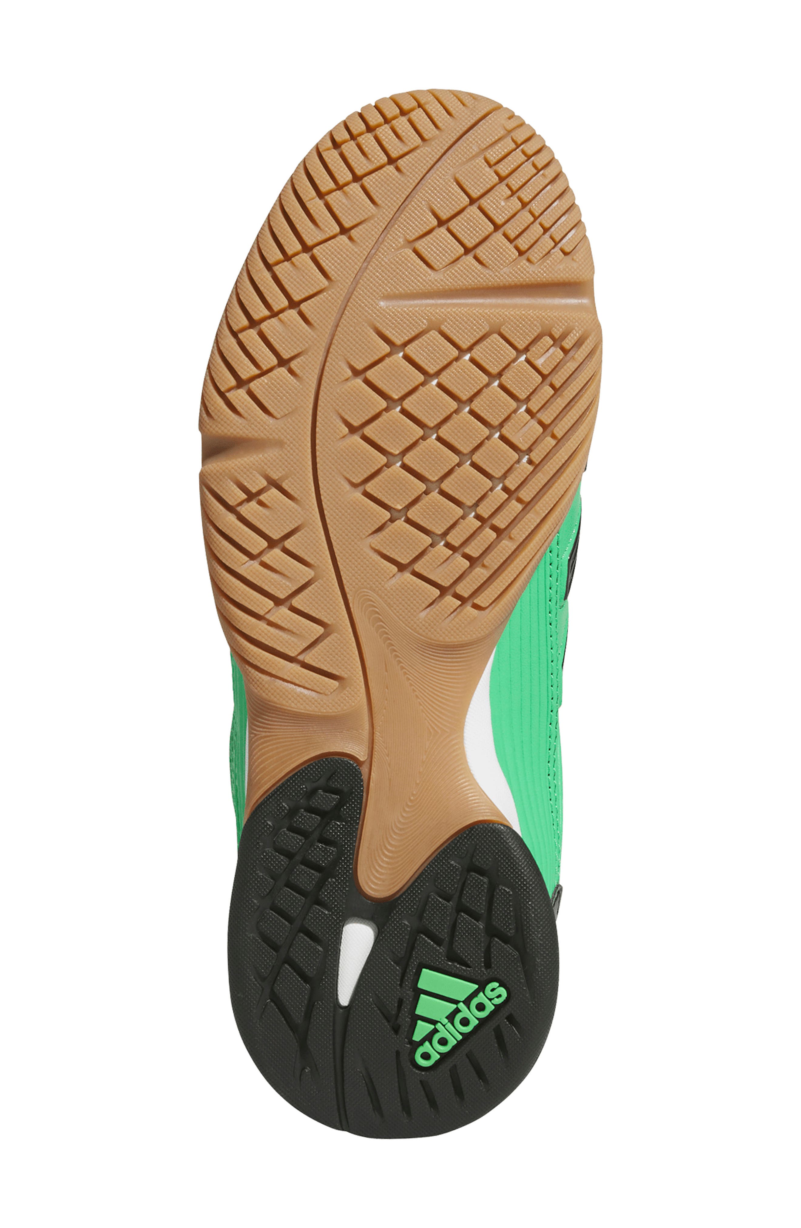 adidas Kids' Predator Sala Soccer Sneaker, Alternate, color, Green/ Core Black/ Gum