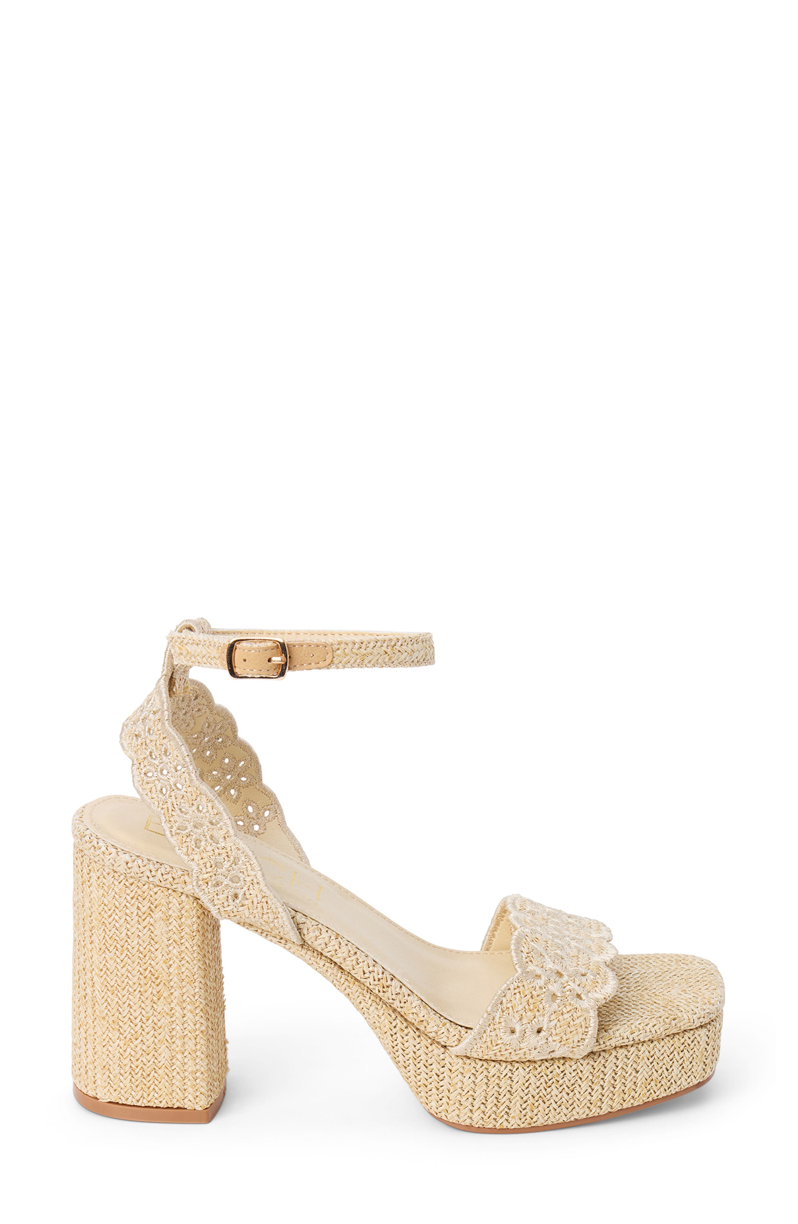Maiden Platform Ankle Strap Sandal, Alternate, color, NATURAL
